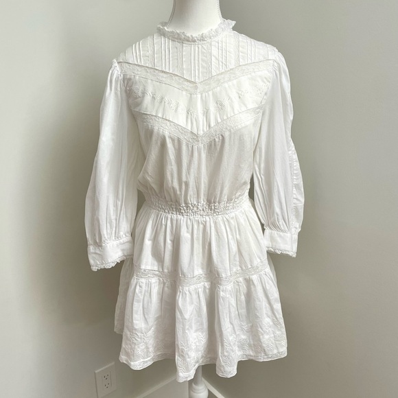 LoveShackFancy Dresses & Skirts - LoveShackFancy x Target White Talulah Pintuck Yoke Lace Dress Size Small